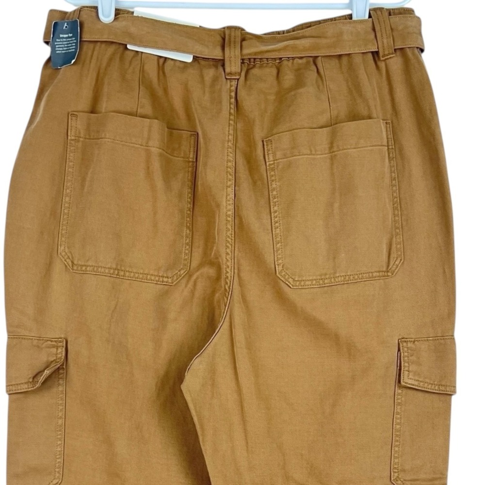 a.n.a. Women's Highest Rise Tapered Royal Brown Belted Cargo Pants Size 16 NWT - Picture 4 of 11